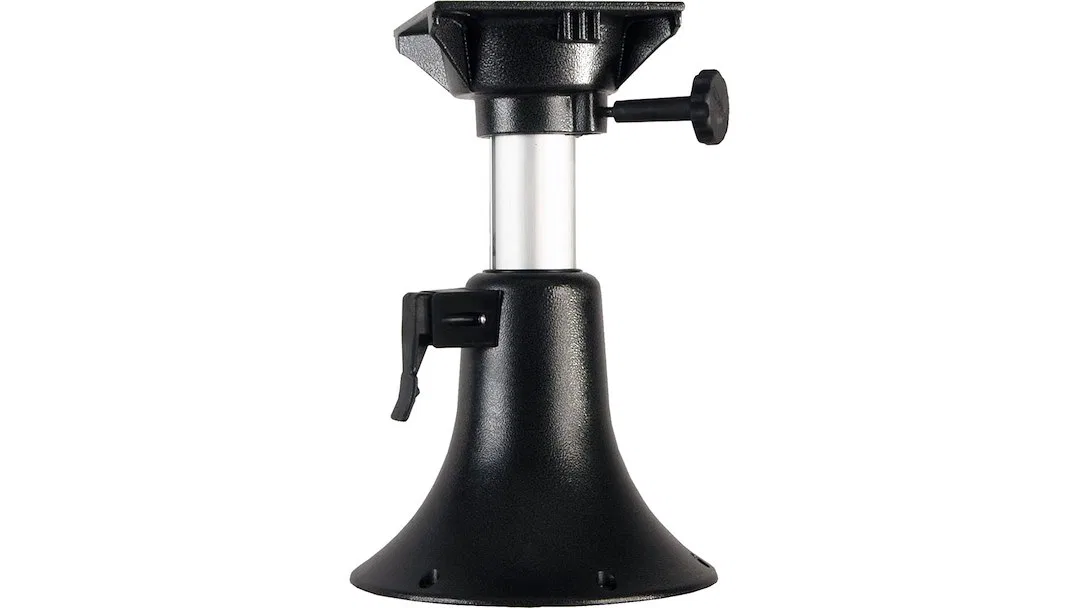 1440248 – SPRINGFIELD Boat Seat Pedestal, Adjustable Height Pedestal 13 Inch To 17 Inch Post Height Powder Coated Alu...